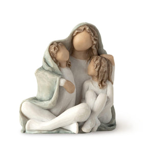 Willow Tree Cozy We Three figurine; tender mother-child embrace for home display.