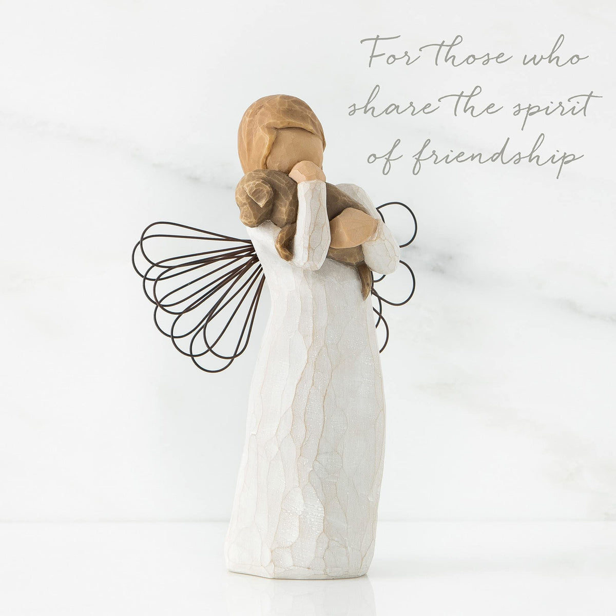 Willow Tree angel ready to display on shelf, table, or mantel.