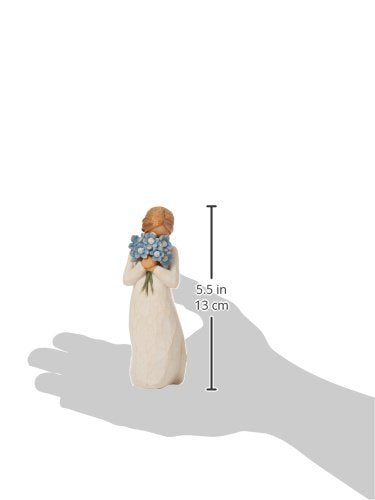 Willow Tree Forget-me-not hand-painted resin figure with sentiment card, perfect for comforting someone