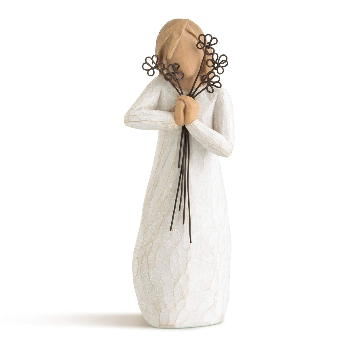 Willow Tree Friendship figure in a cream dress, hand-painted, ideal gift for friendship
