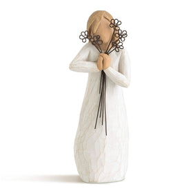 Willow Tree Friendship figure in a cream dress, hand-painted, ideal gift for friendship