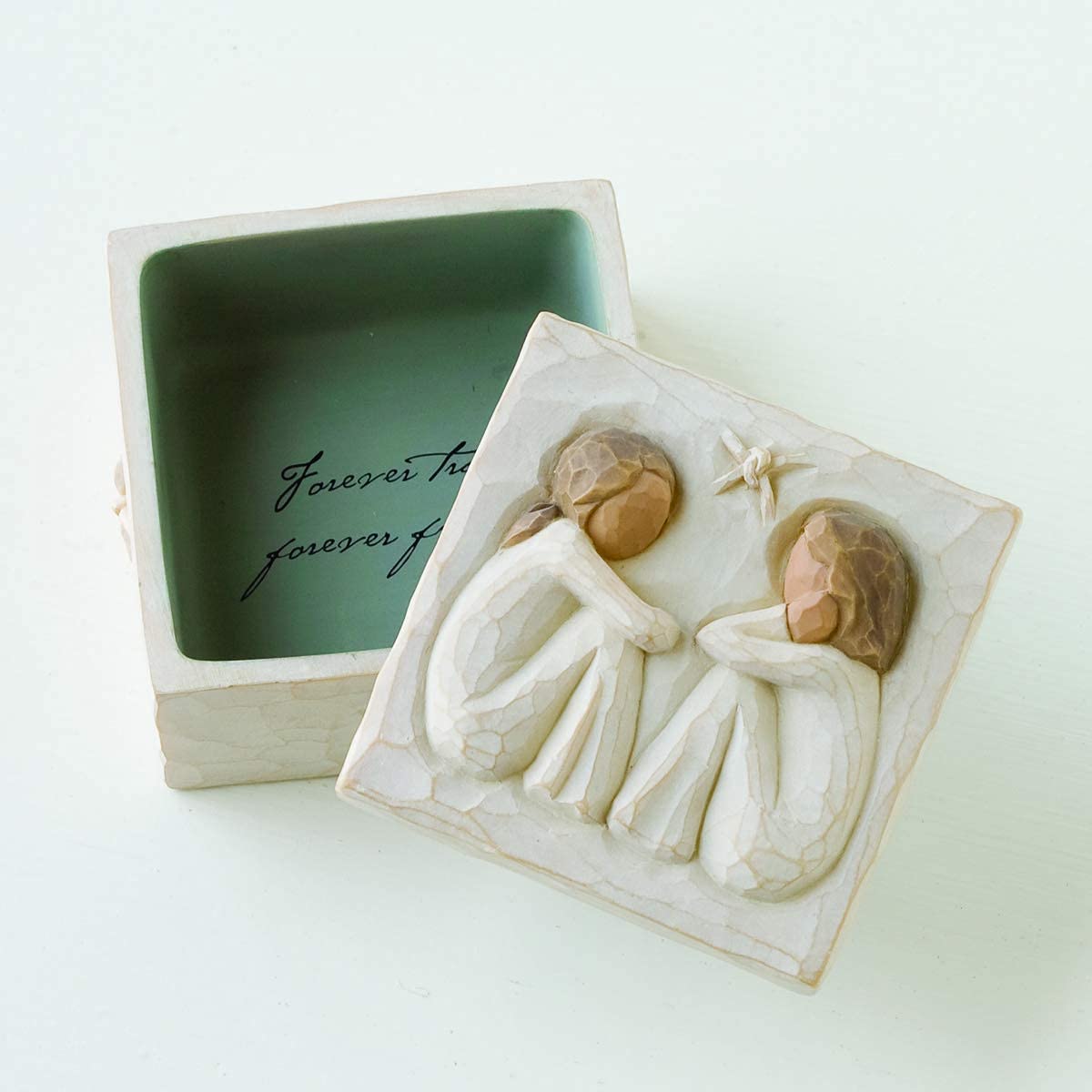 Willow Tree friendship keepsake box ready display on shelf