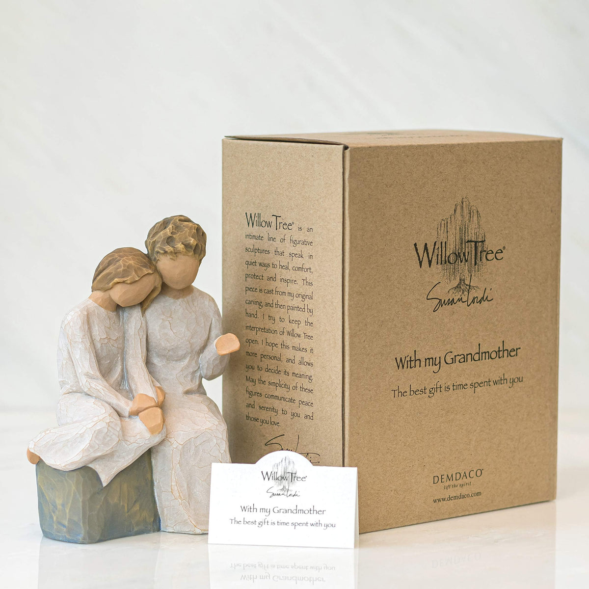 Willow Tree gift box-ready packaging for a thoughtful present.