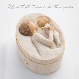 Hand-carved Willow Tree Grandmother box by Susan Lordi, hand-painted finish.