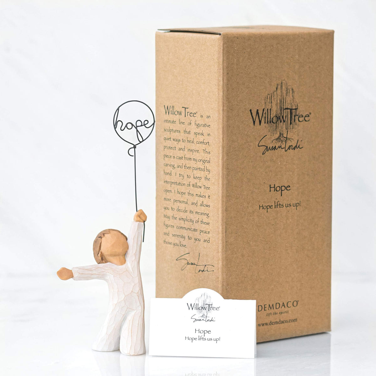 Willow Tree Hope figure gift-ready in a fitted box for display.