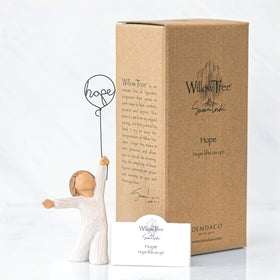 Willow Tree Hope figure gift-ready in a fitted box for display.
