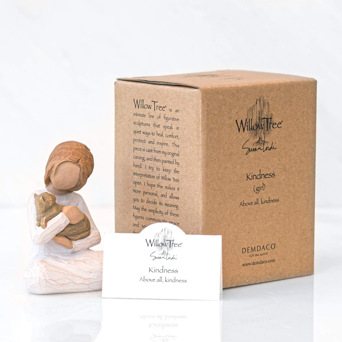 Willow Tree Kindness figurine, hand-painted and shelf-ready.
