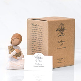 Willow Tree Kindness figurine, hand-painted and shelf-ready.