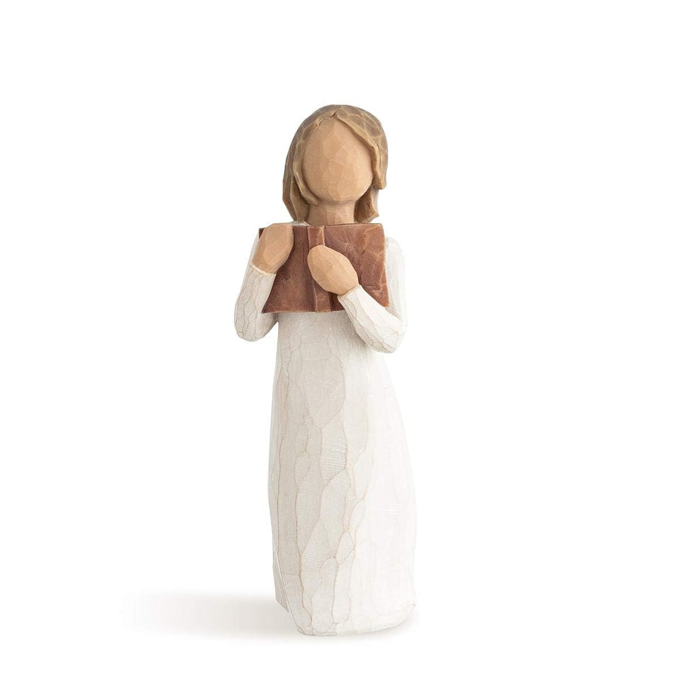 Willow Tree Love of Learning figure with open book for graduation keepsake