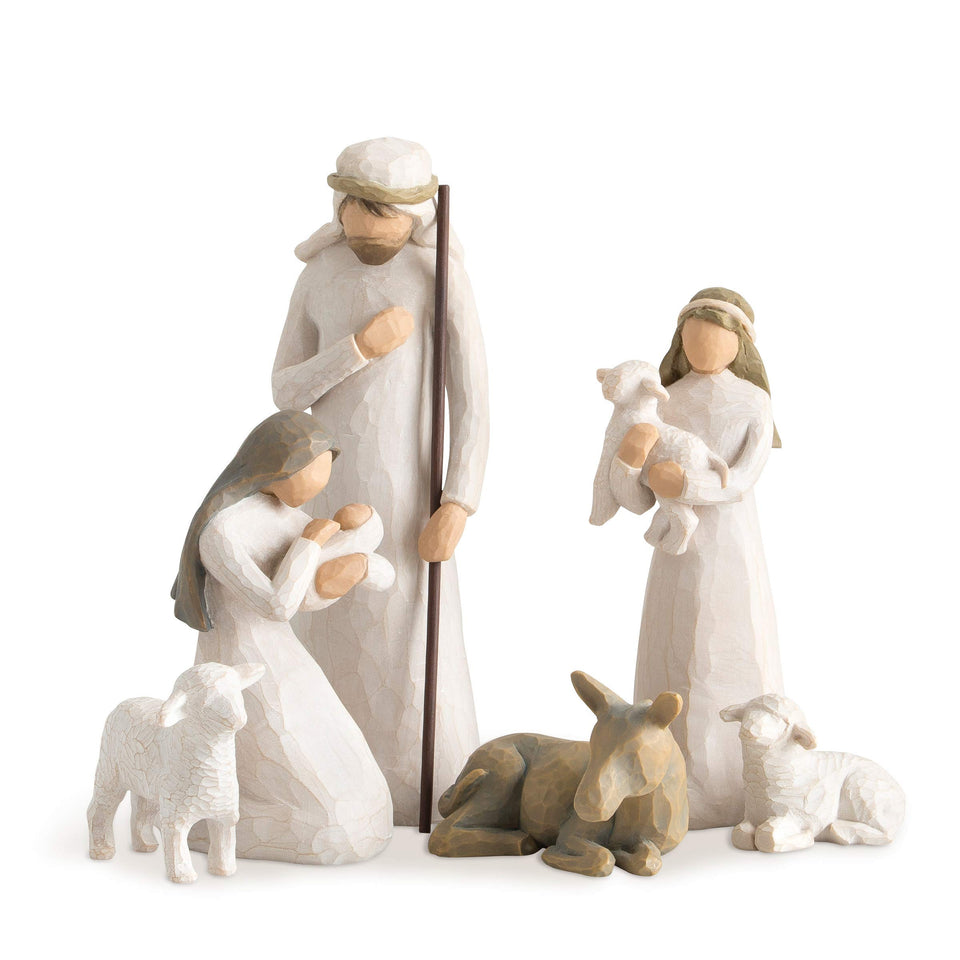 Willow Tree nativity Mary and baby Jesus figure for a timeless holiday display.