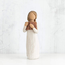 Willow Tree Open Books Open Minds figure with enclosure card