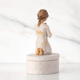 Willow Tree keepsake interior for small treasures.
