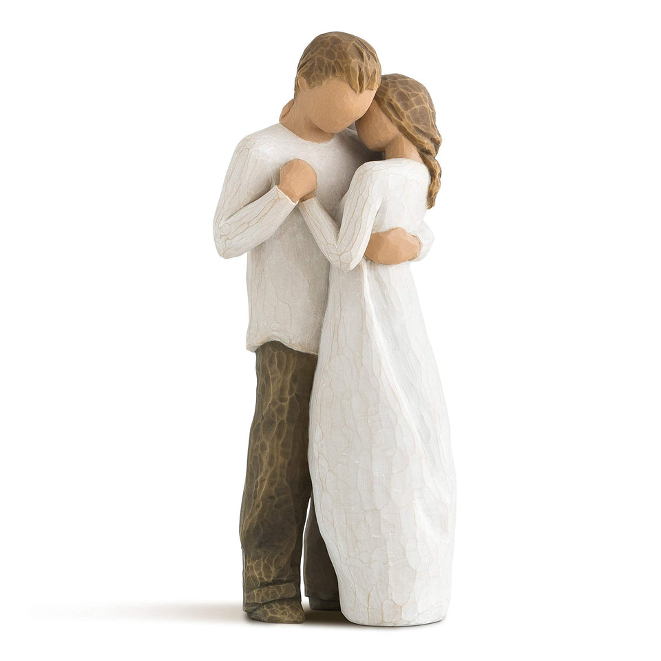 Willow Tree Promise embracing couple figure for wedding keepsakes and memories.