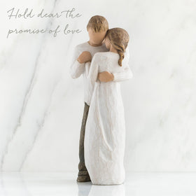 Willow Tree Promise hand-painted resin figure demonstrates artisan craftsmanship.