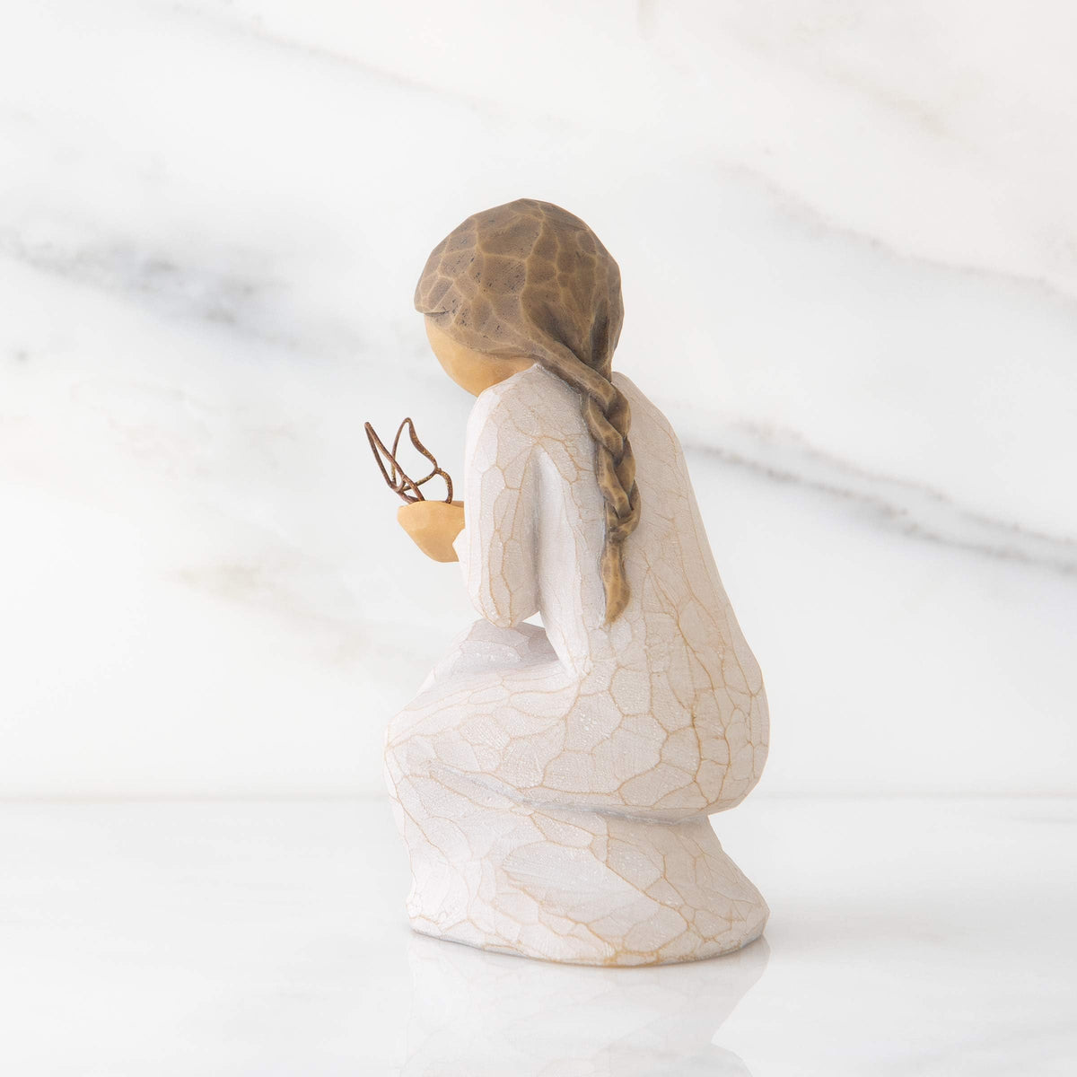 Willow Tree Quiet Wonder cream dress figure with hand-painted details for display
