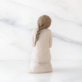Willow Tree Quiet Wonder hand-painted resin figure showing kneeling pose