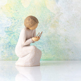 Willow Tree Quiet Wonder ready-to-display shelf scene