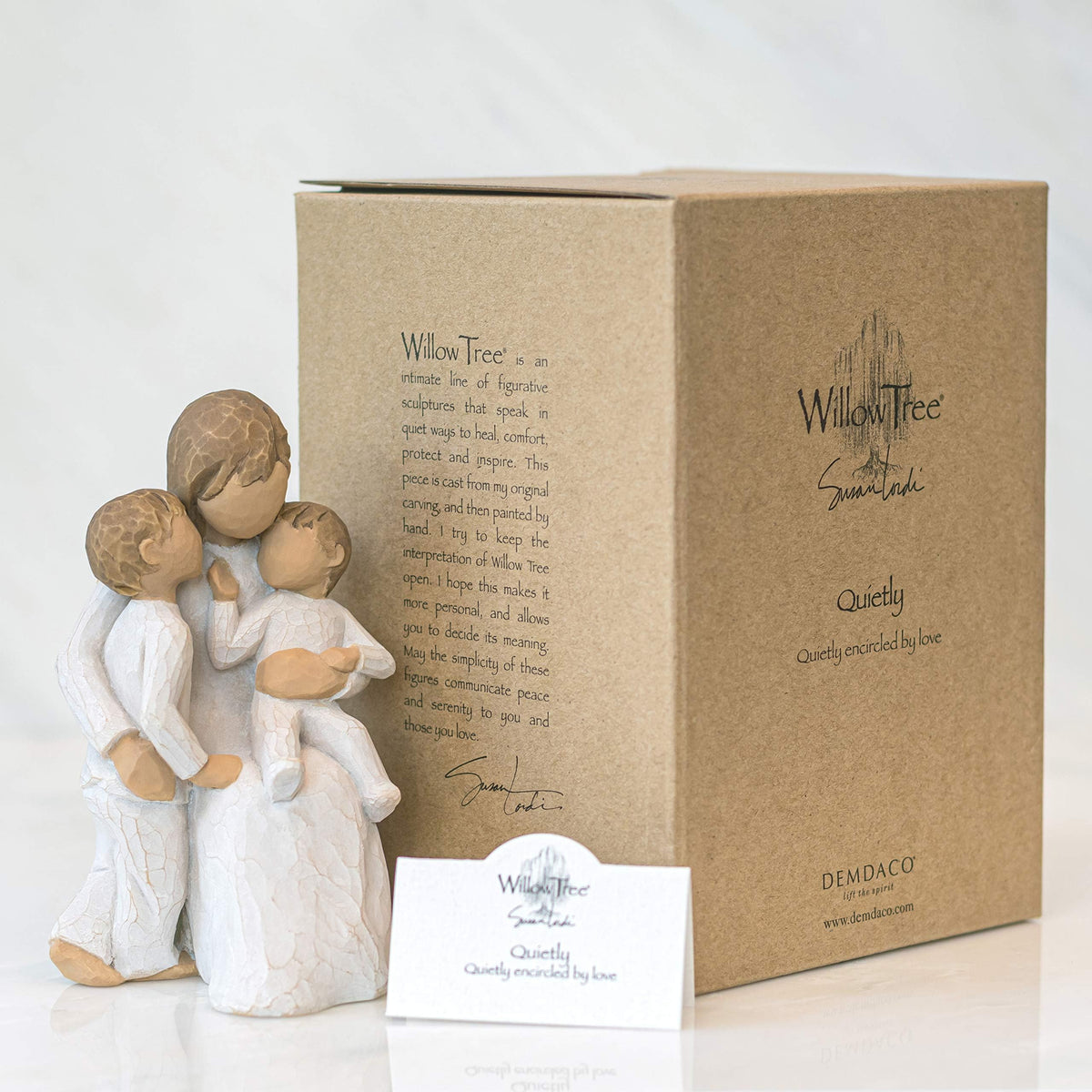 Display on shelf or mantel adds heartfelt warmth to home decor.