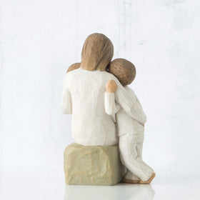 Willow Tree Quietly hand-painted resin figure with cream dress, display-ready.