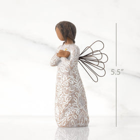 Willow Tree Remembrance Angel dress shows icons of remembrance and nature.