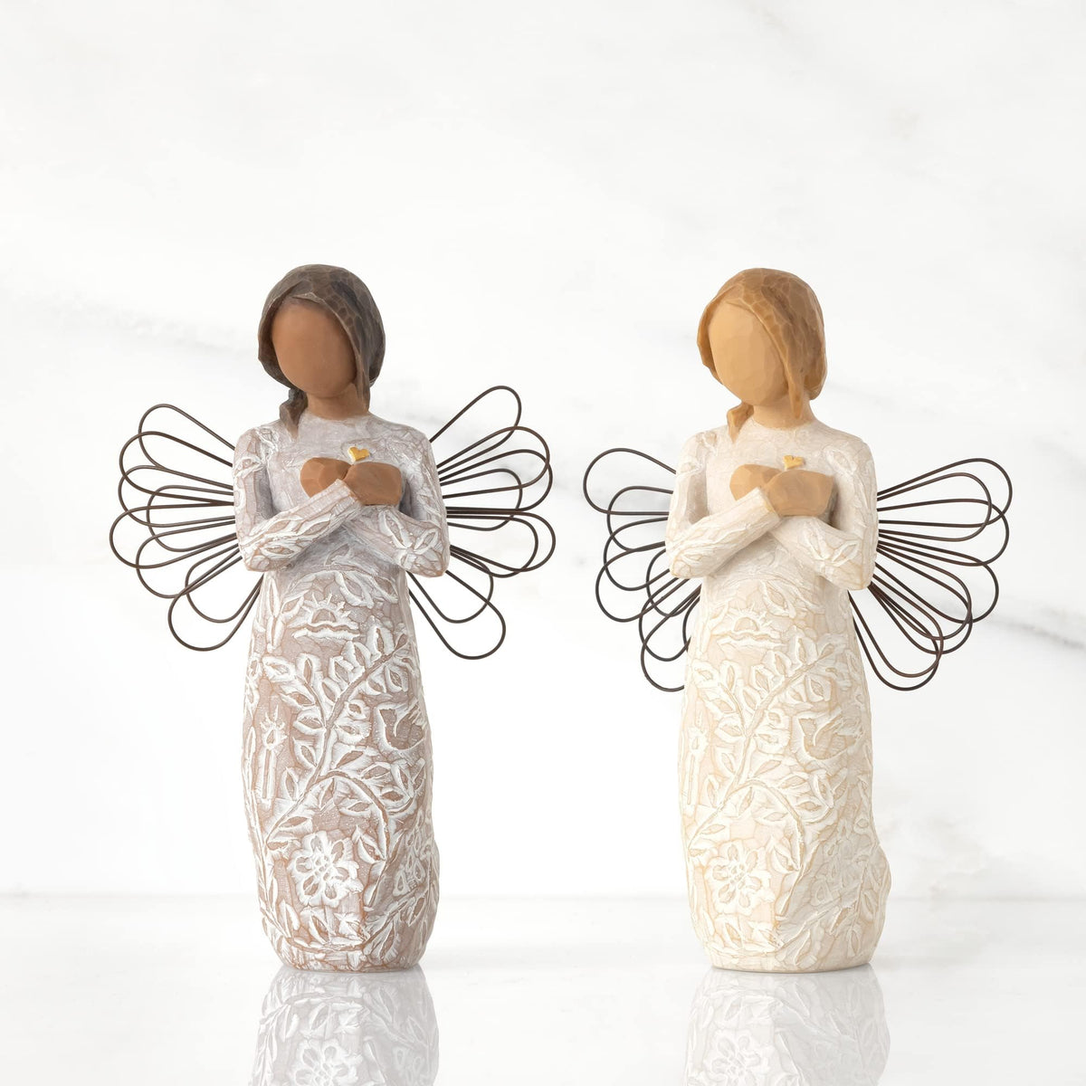 Willow Tree Remembrance Angel has wire wings for a delicate, lifelike look.