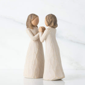 Willow Tree Sisters by Heart hand-painted details enhance the sculpture's charm.