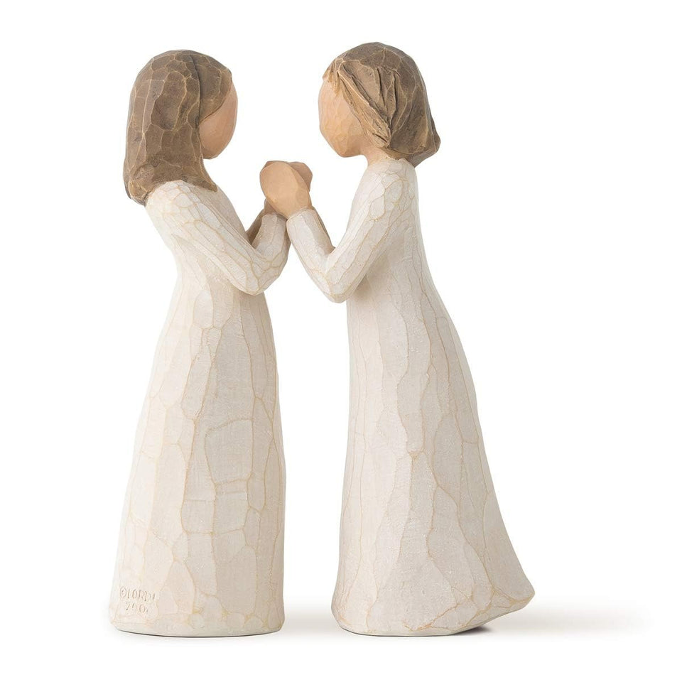 Willow Tree Sisters by Heart interlocked hands symbolize friendship and connection.