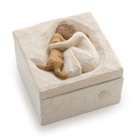 Willow Tree True box front view for display on shelf or mantel.