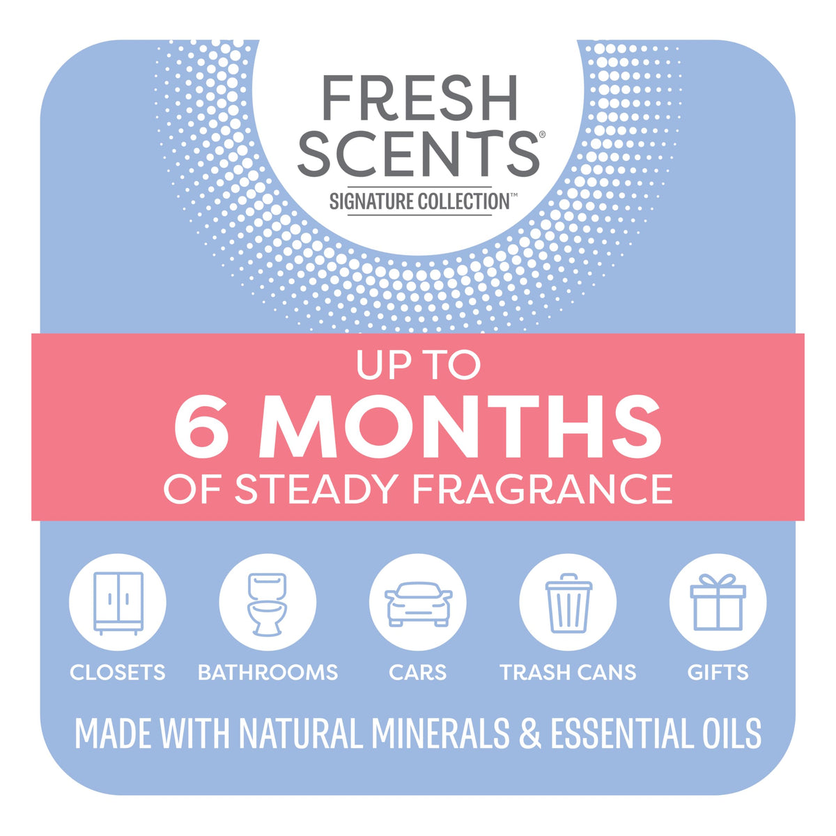 WillowBrook Fresh Scents sachet in drawer freshens clothing with soft powder notes.