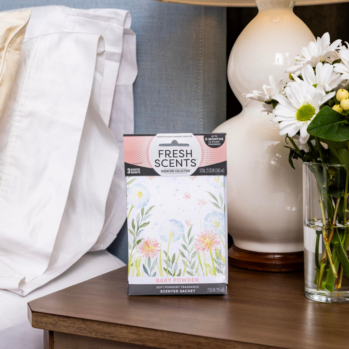 WillowBrook Fresh Scents sachet in luggage offers travel-friendly fragrance.
