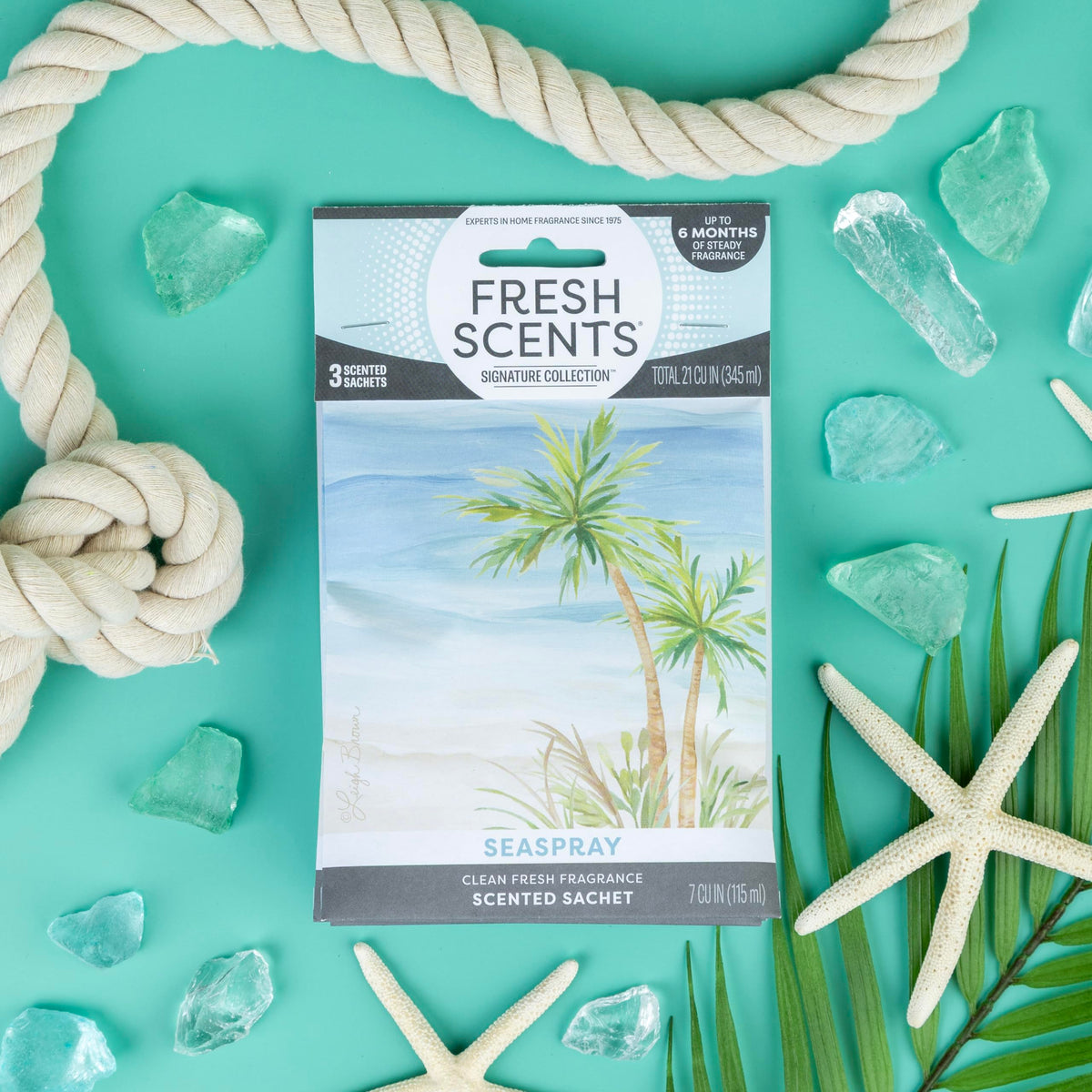 WillowBrook Seaspray sachet in car provides subtle, long-lasting scent during commutes.