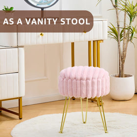 Wimarsbon vanity stool round seat designed for comfortable makeup sessions.