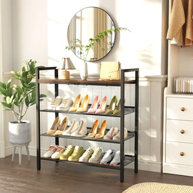 WIN4ALL large-capacity rack holds many pairs, reducing hallway clutter.