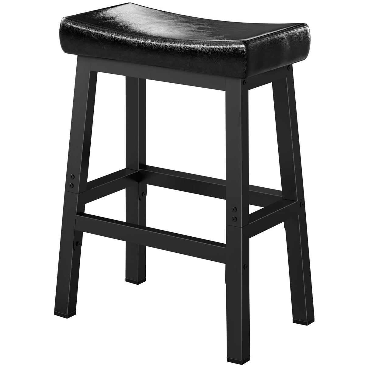 WINAZ 24-inch saddle-seat bar stool for ergonomic kitchen seating.