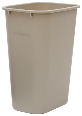 Winco PWR-41BE waste basket under a desk for tidy office spaces