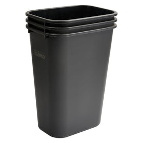 Winco 10-gallon waste basket highlighting generous capacity for fewer emptying trips.
