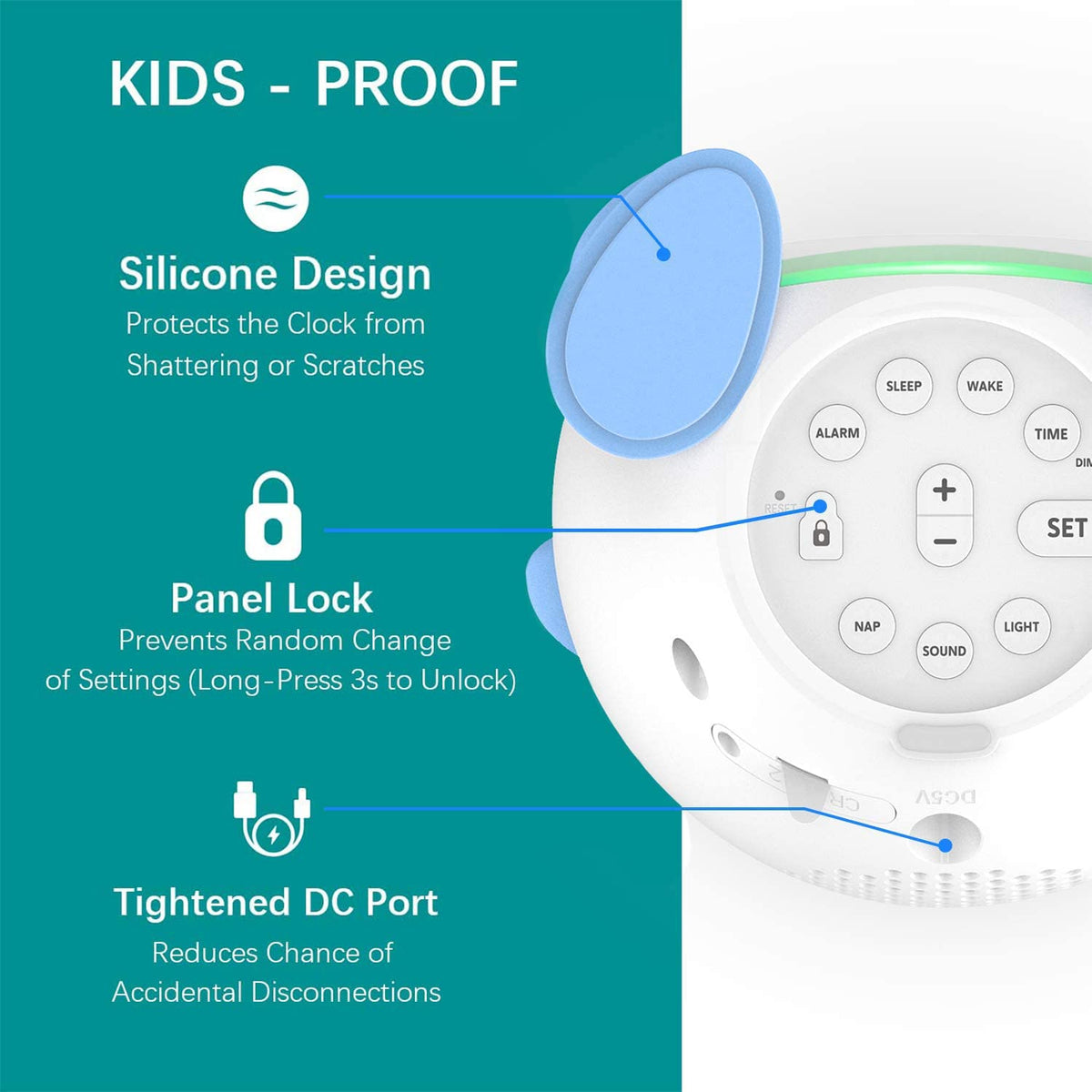 Windflyer child-lock and memory battery prevent accidental changes.