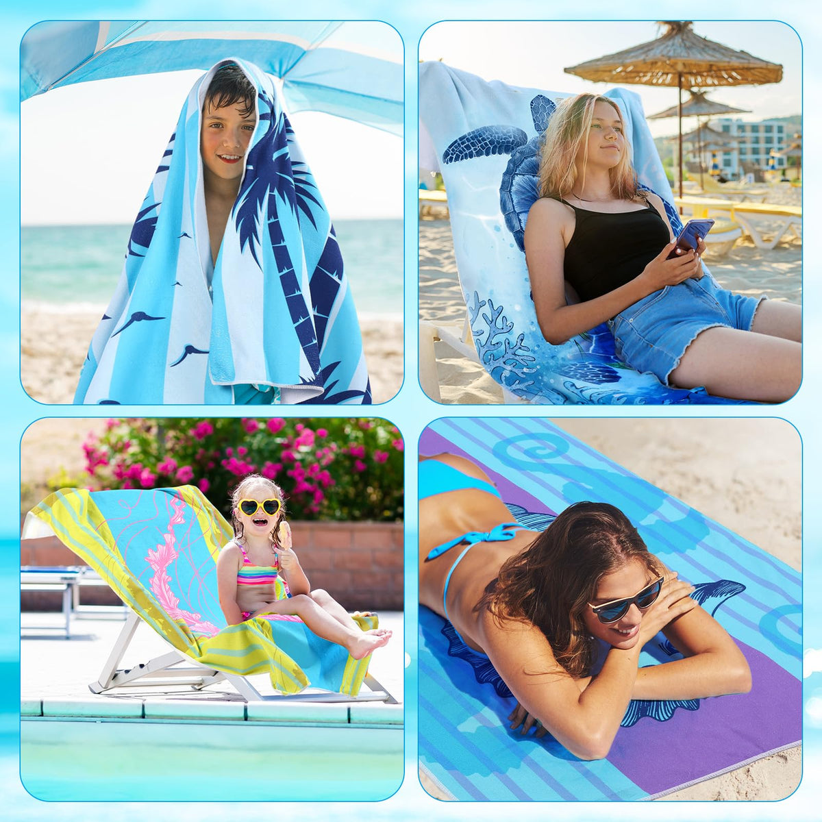 Windkream lightweight travel towels pack easily for trips and vacations.