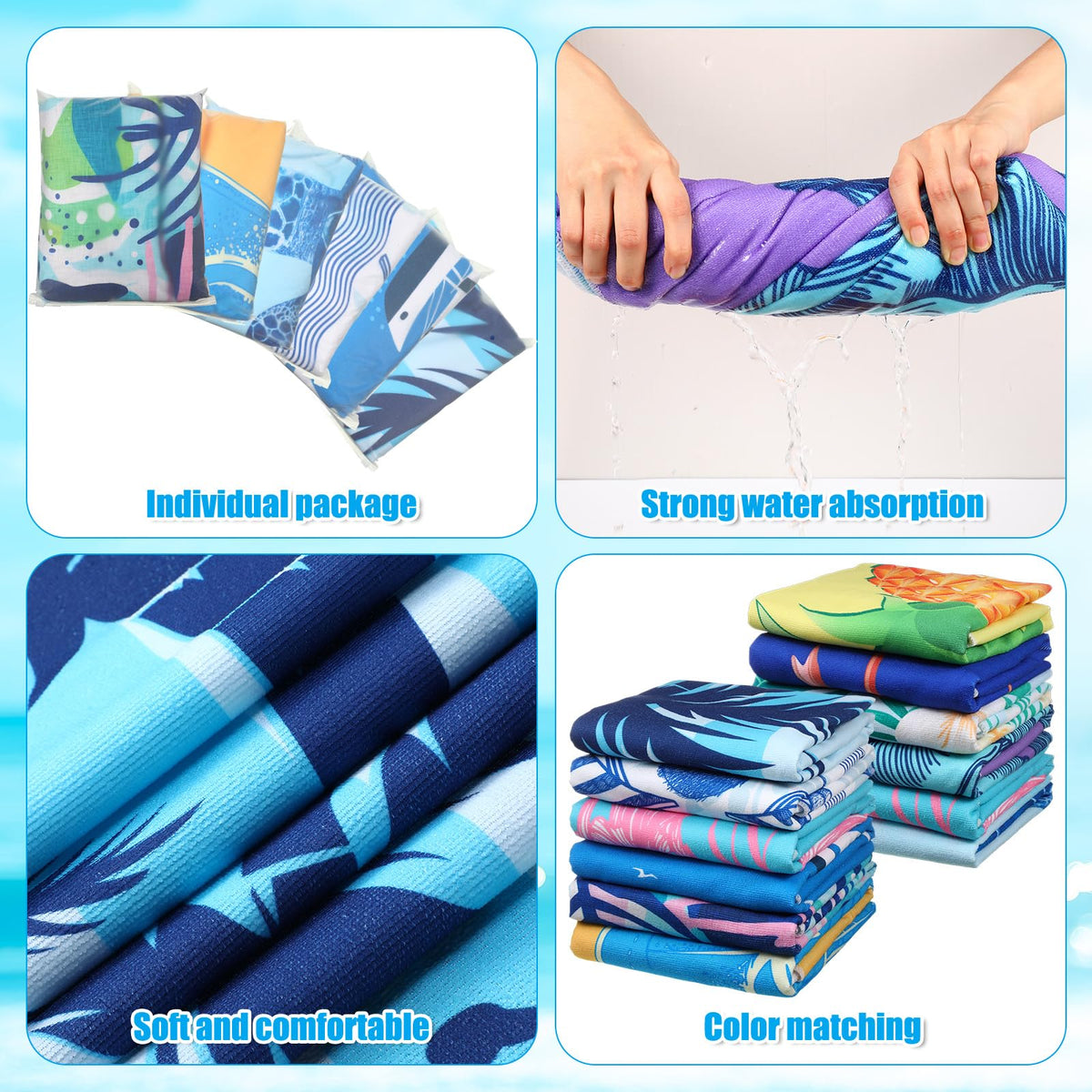 Windkream vibrant beach-pattern towels add lively style for poolside or shore.