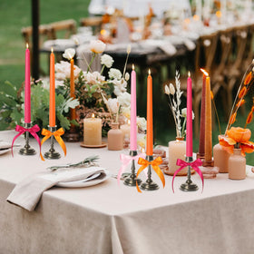 Windkream wedding dinner setup using 10 inch candles