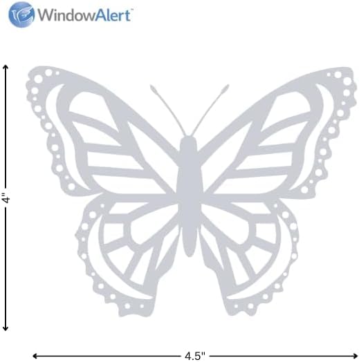 WindowAlert butterfly decal sheet 03 on patio windows provides UV-visible cues