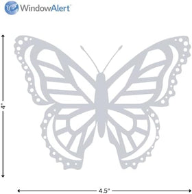 WindowAlert butterfly decal sheet 03 on patio windows provides UV-visible cues