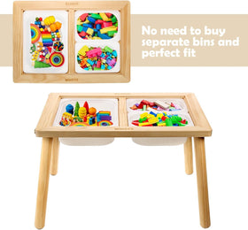 Wingyz table with anti-slip feet for stable use on wood and tile floors.