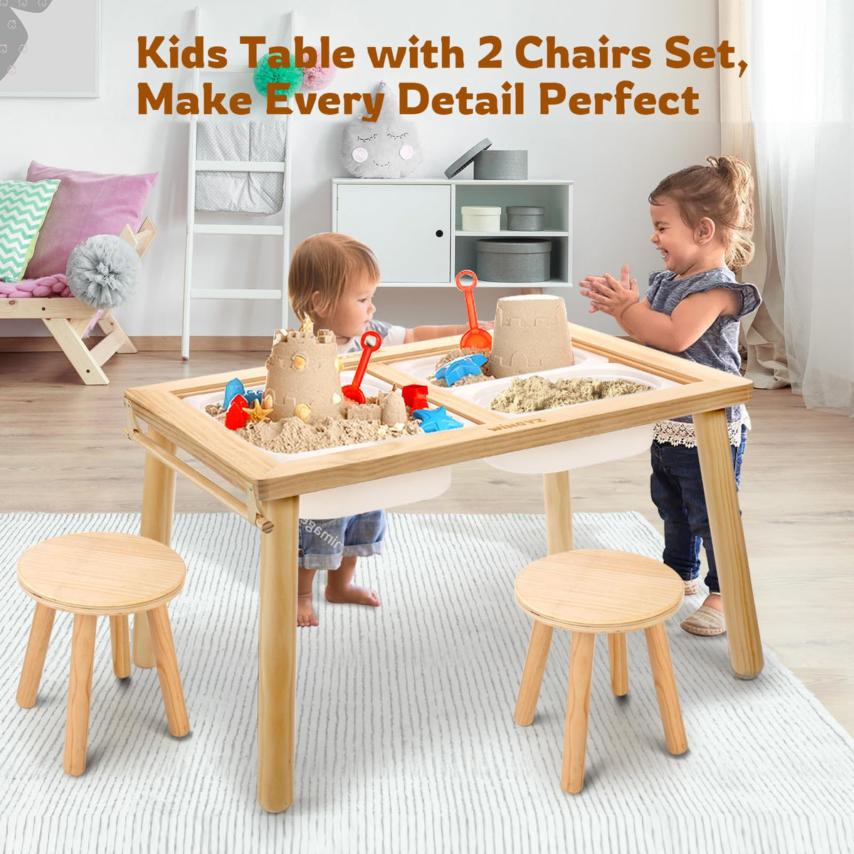 WINGYZ Sensory Table 3-in-1 design supports play, learning, and dining moments.