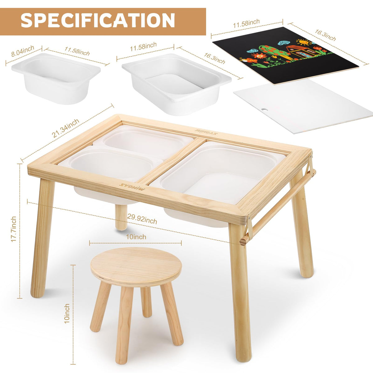 WINGYZ Sensory Table paper roller eases art project setup.