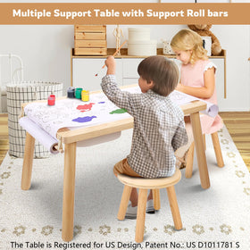 WINGYZ Sensory Table storage bins help keep toys organized during crafts.
