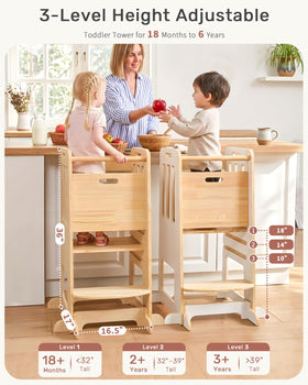 Wingyz Toddler Tower anti-tip bars enhance stability during active play.