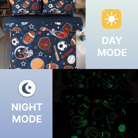 Wink Deer glow pattern featuring sports balls in the dark