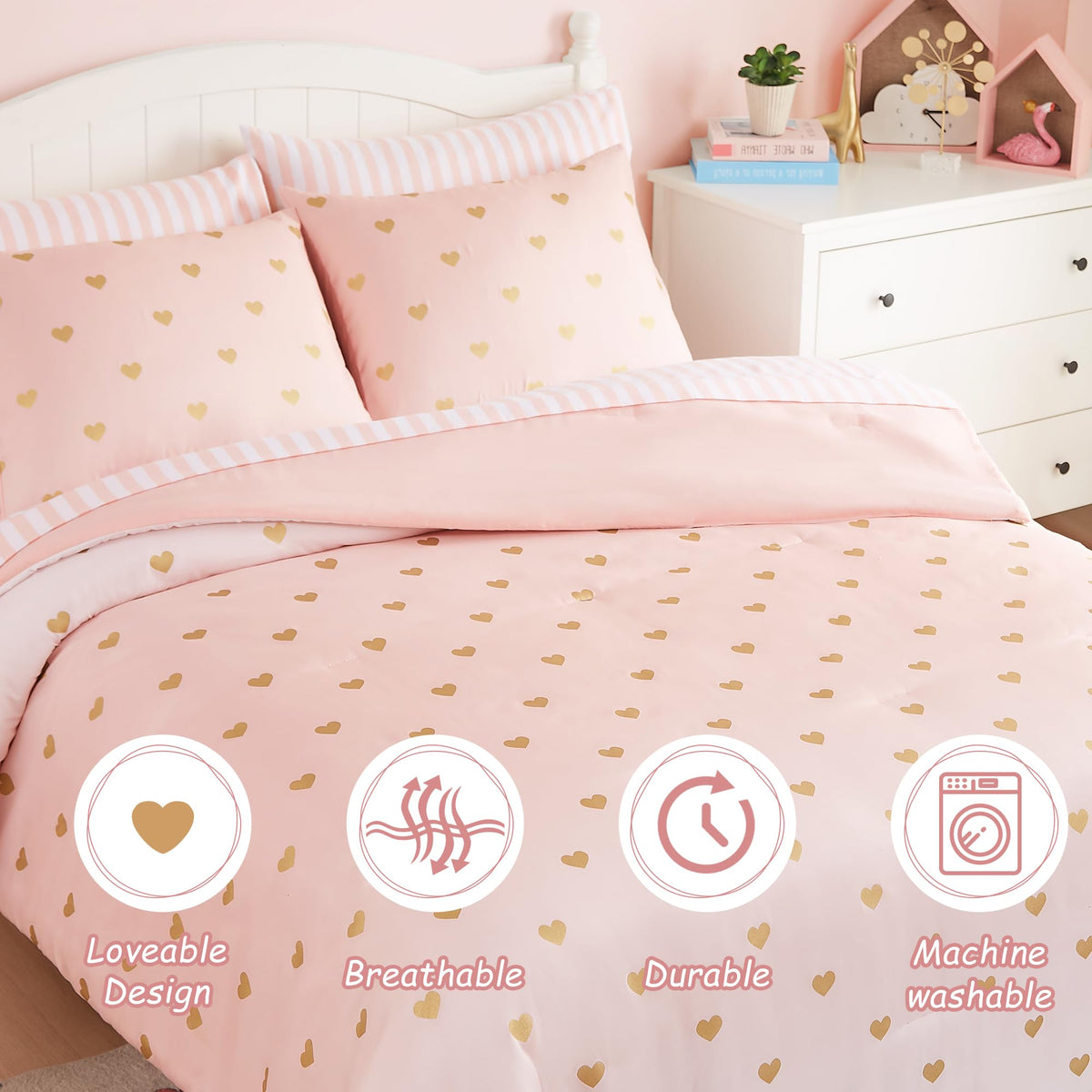 Wink Deer OEKO-TEX certified soft fabric used across the bedding.