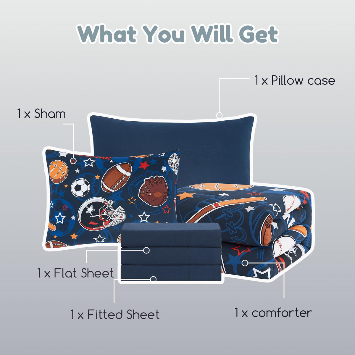 Wink Deer twin comforter set kid-friendly design enhances bedroom ambience.